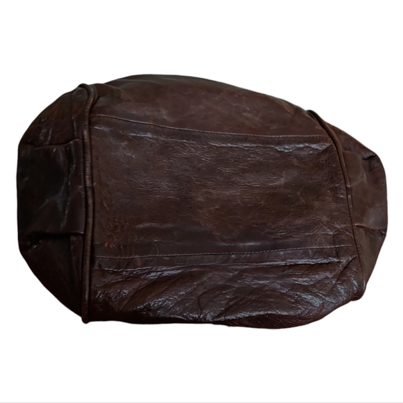 Chloé LARGE Vintage Ethel Brown Leather Handbag, Gold Accents, Crossbody Strap - Picture 12 of 15